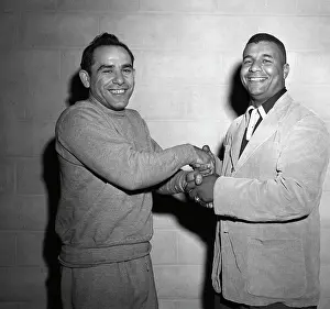 Yogi Berra and Roy Campanella Congratulating Each Other