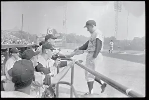 Pennsylvania Prints: Yogi Berra Shaking Hands With Players