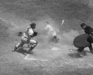 Scoring Prints: Yogi Berra Sliding in the All-Star Game