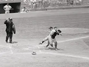 Yogi Berra Throwing Ball