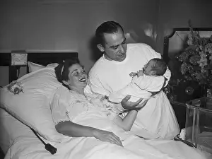 Yogi Berra and Wife with Their Newborn