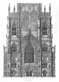 Images Dated 15th April 2017: York cathedral engraving 1878