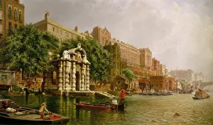 Nineteenth Century Prints: York Water Gate and the Adelphi from the River 1872. Artist: John Scorrer O'Connor