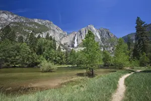 Yosemite National Park Prints: Yosemite Waterfall and Merced River