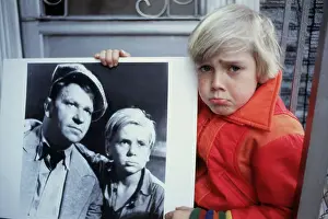 Rick Schroder Prints: Young Actor Ricky Schroeder Holding Large Portrait