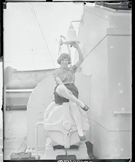 Young Actress Theresa Reovo Poised on Deck