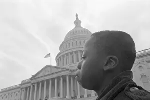 Classical Revival Prints: Young African American and US Capitol