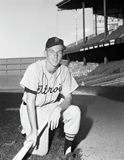 Young Al Kaline In Detroit Tigers Unifor