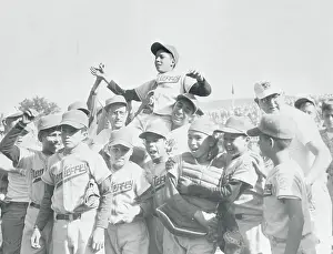 Williamsport Prints: Young Angel Macias Being Carried by His Teammates