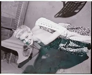 Young Betsy Palmer Posing on Patio