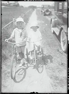 Southampton Prints: Young Brothers out for Bicycle Rides