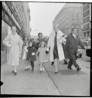 Young Caroline Kennedy Being Escorted to Theater