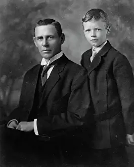Madison Prints: Young Charles Lindbergh with His Father
