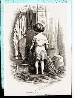 A Young Child Waiting For Santa Claus