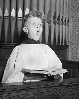 Honor Prints: Young Choirboy Singing
