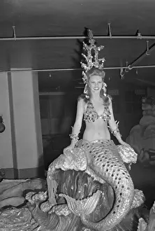 Young Circus Woman Dressed as a Mermaid