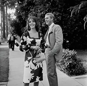 Prints of American actress Natalie Wood and American actor Steve McQueen attend a Young Citizens for Johnson barbecue in Beverly Hills, California, 8th August 1964 Grace, Glamour & Timeless Elegance: Young Citizens For Johnson Barbecue, 1964
