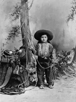 Circus Black Prints: A Young Cowboy