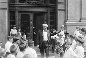Adoration Prints: Young Fans Surrounding Babe Ruth