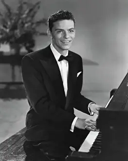 Young Frank Sinatra at Piano
