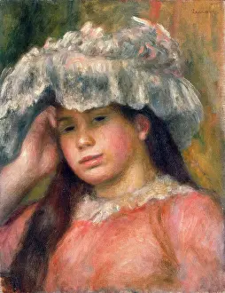 Blouse Prints: Young Girl in a Hat, 1892-1894. Artist: Pierre-Auguste Renoir