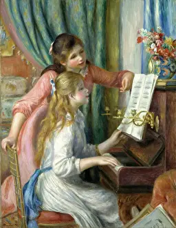 Post Impressionist Prints: Two Young Girls At The Piano