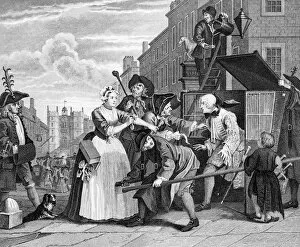William Hogarth Gallery: Young Heir arrested for Debt and going to Court