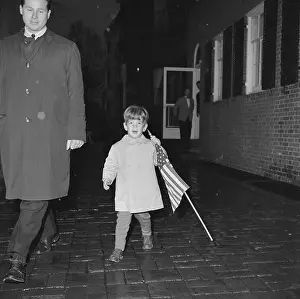 Young John F. Kennedy, Jr. Holding American Flag