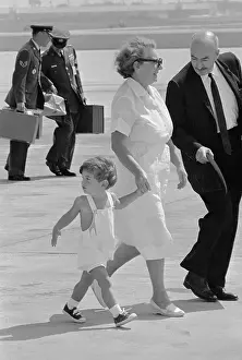 Young John F. Kennedy Jr. Walking with His Nanny