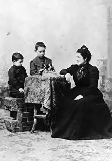 Leader Prints: Young Juan Peron With Brother And Mother