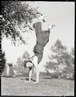 Handstand Prints: Young Judy Garland Standing on Hands