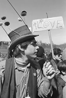 Young Man Wearing a Hat at Love Parade