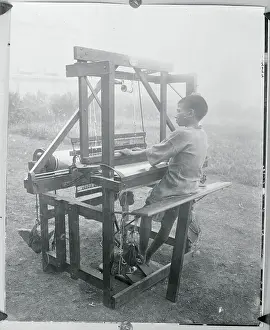 Mumbai Prints: Young Native Working with Loom