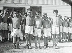 Young Patients Standing at Attention