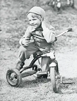 Young Prince Gustav on Tricycle