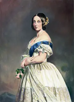 Keystone Prints: Young Queen Victoria W/Rose In Hand