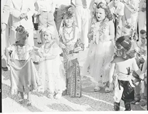 Young Rio Carnival Goers in Costume