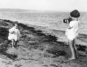 Young Sisters on the Beach