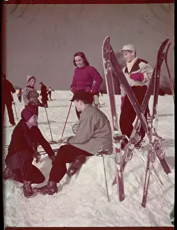 Young Skiers in Central Park