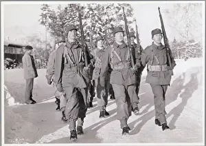 Conformity Prints: Young Soldiers Marching in Snow