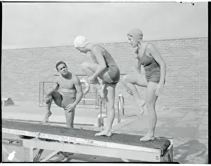 Young Swimmers by Swimming Pool