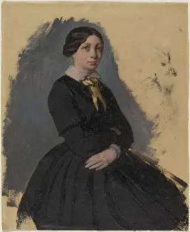 Arms Folded Prints: Young Woman In Black
