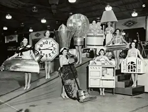 Stove Prints: Young Women Dressed in Electrical Appliance Costumes