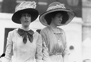Two Young Women in Hats at Around 1900