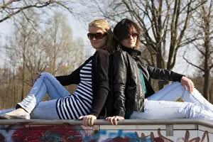 Friends Prints: Two young women posing