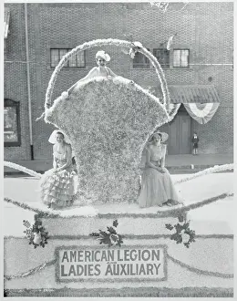 Apple Blossom Prints: Young Women Posing on Float of Apple Blossom Parade