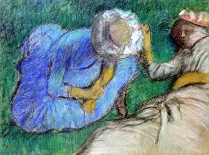 Glove Prints: Young Women Resting, late 19th-early 20th century. Artist: Edgar Degas