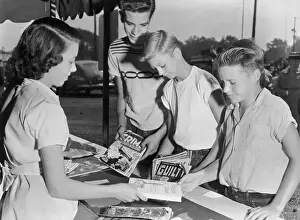 Canton Prints: Youngsters at Book Trading Event