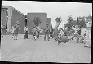 Youngsters During Recess in the School Park