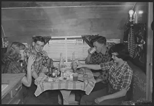 Eleanor Grisell Prints: Youngsters in Trailer Coach